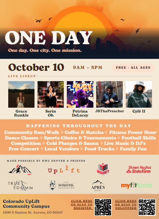 One Day: One City. One Mission. event flyer